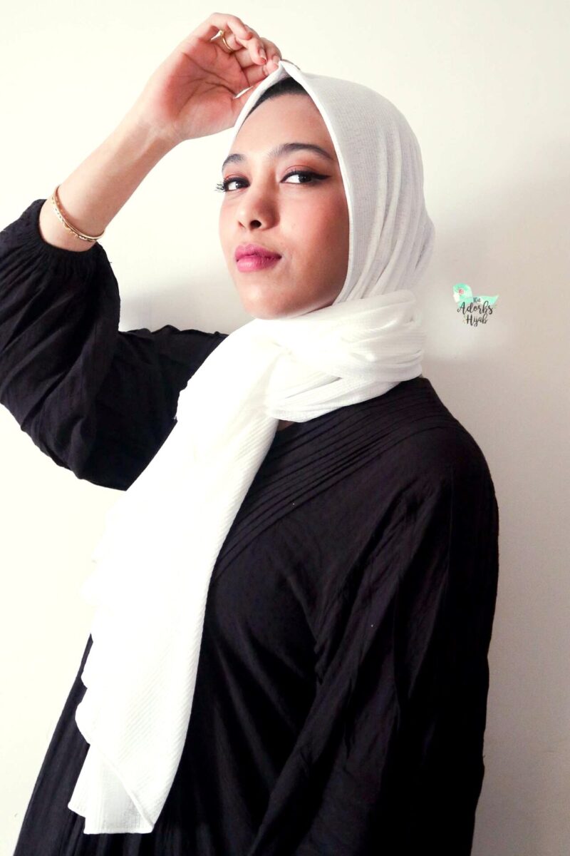 Snow Textured Jersey Hijab