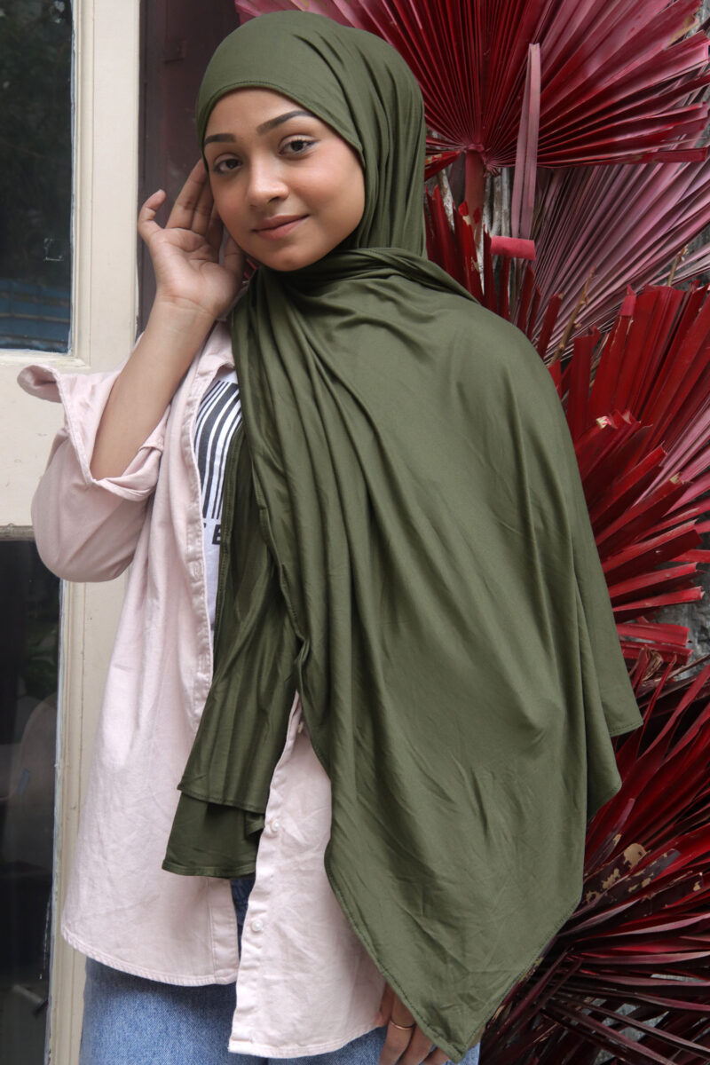 Olive Premium Jersey Hijab