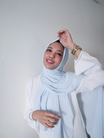 Sky Textured Jersey Hijab