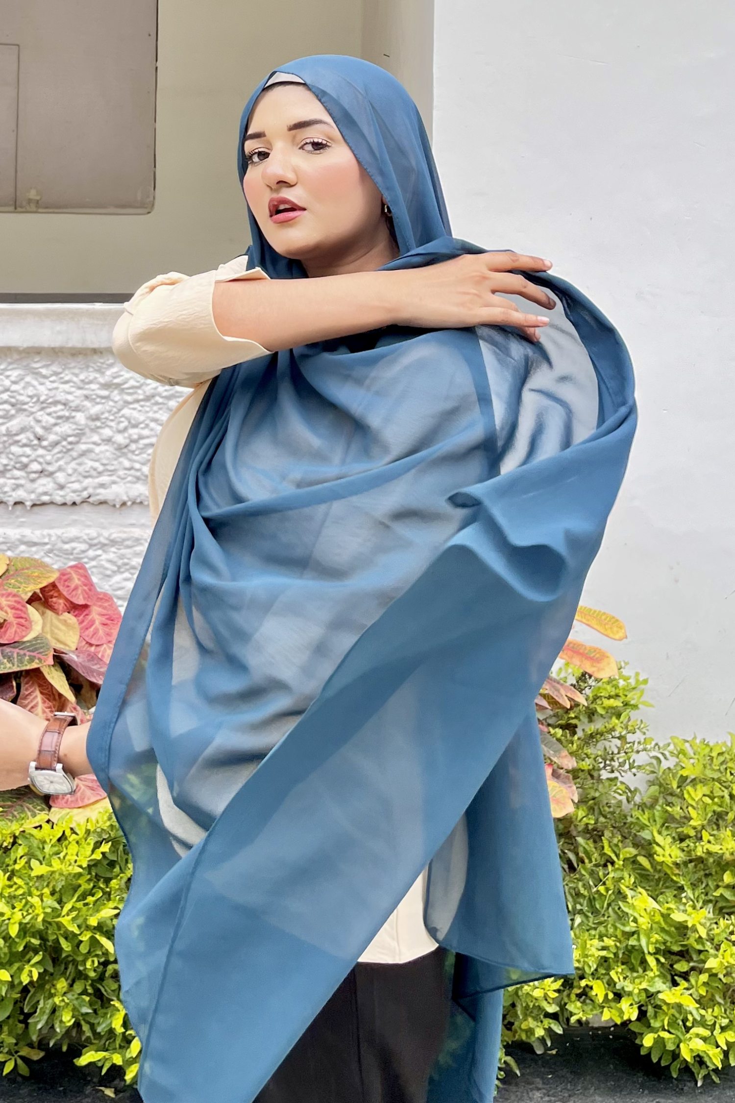 Teal Premium Chiffon Hijab