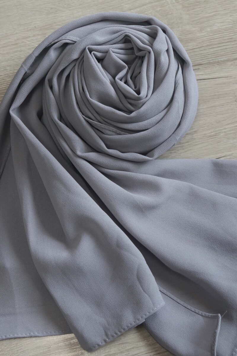 Steel Gray Premium Chiffon Hijab