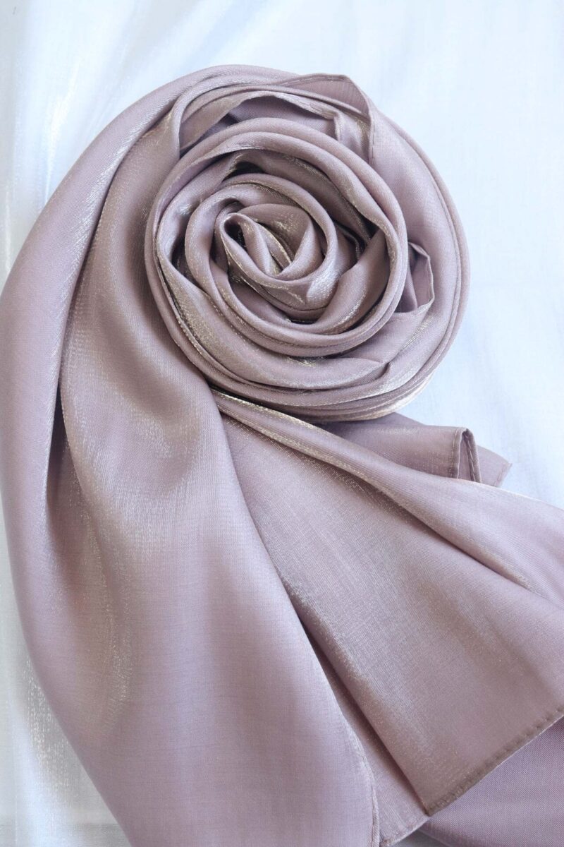 mauve tissue shimmer hijab