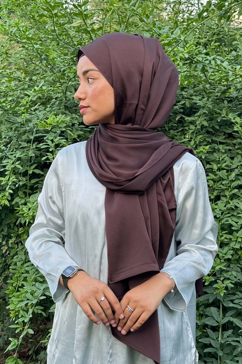 Cocoa Bubble Satin Hijab