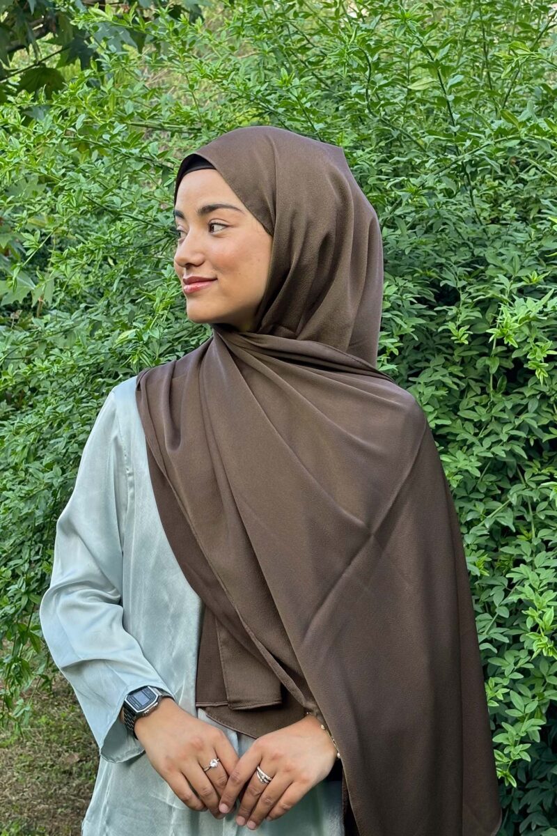 Coffee Bubble Satin Hijab