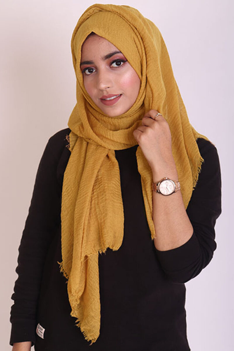 Mustard Premium Cotton Hijab