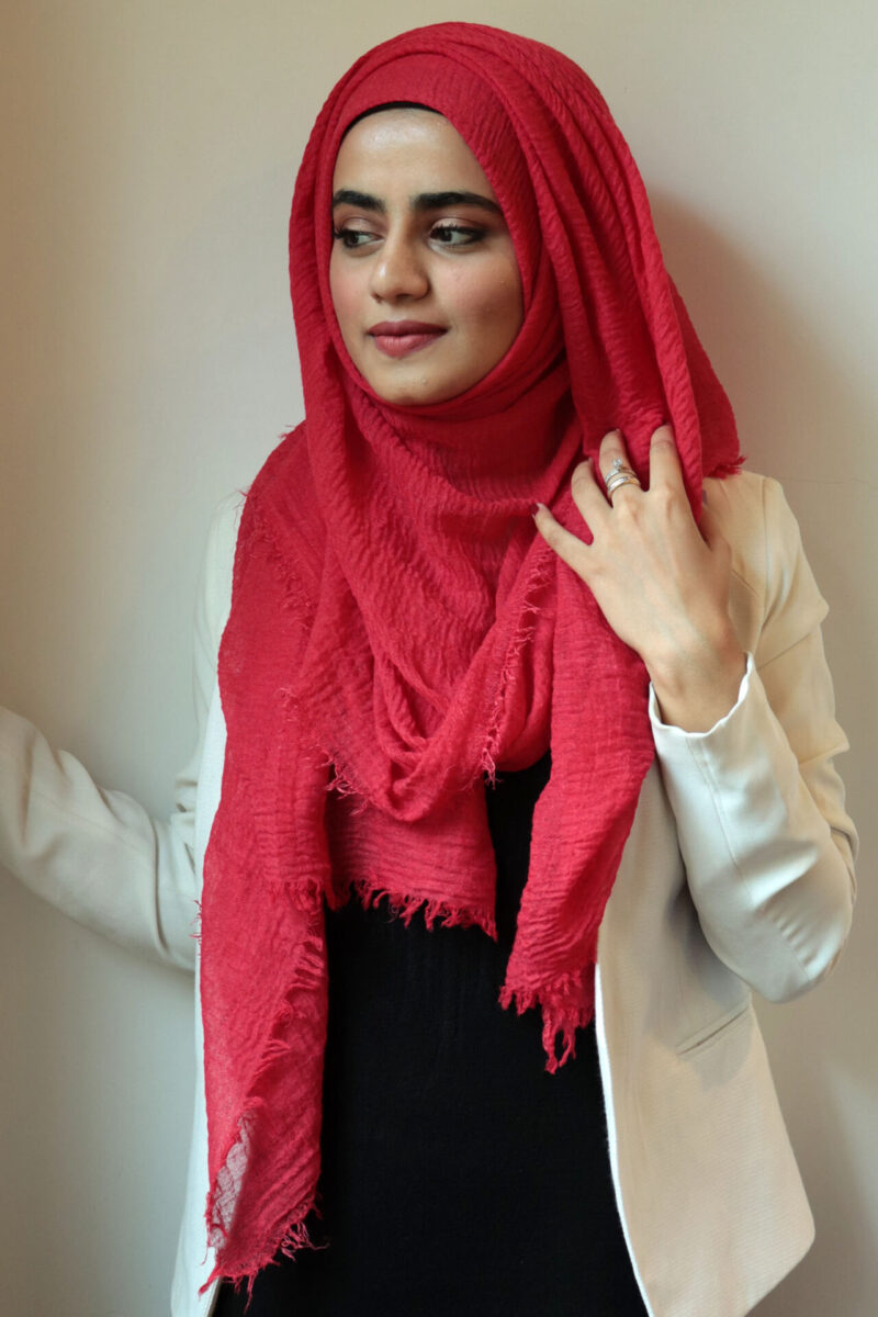 Tomato Red Premium Cotton Hijab