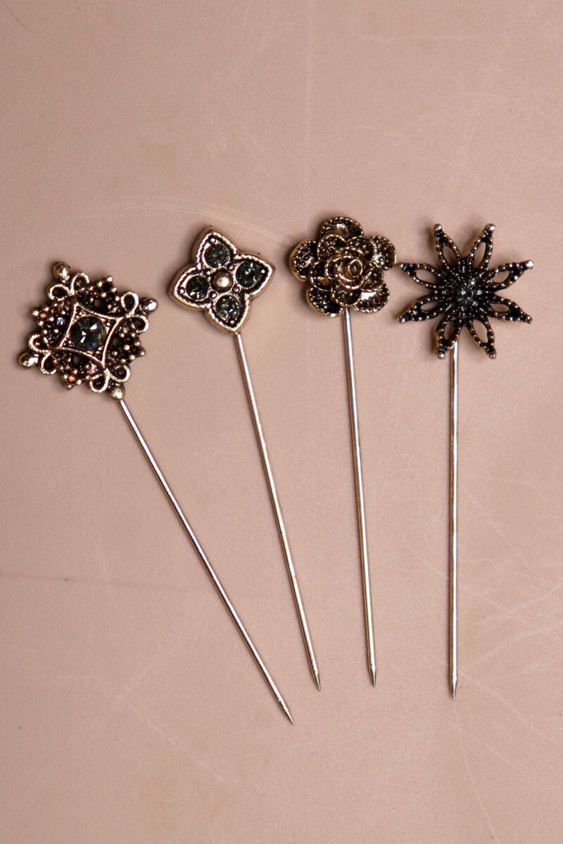 Bronze Hijab Pins – Set of 4