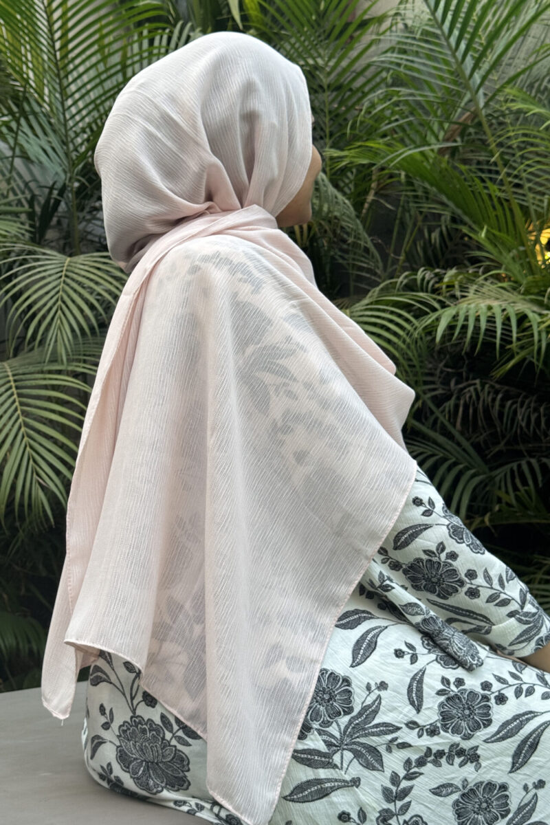 Flamingo Pink Textured Cotton Hijab