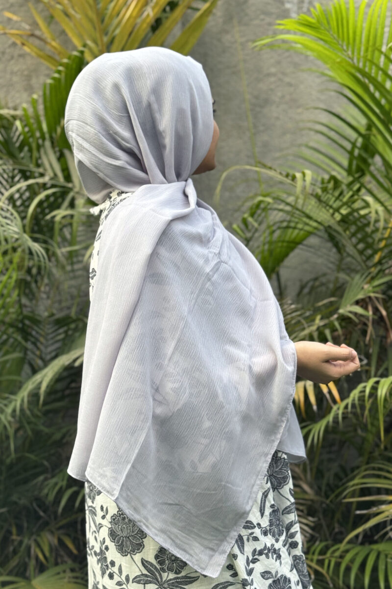 Slate Grey Textured Cotton Hijab