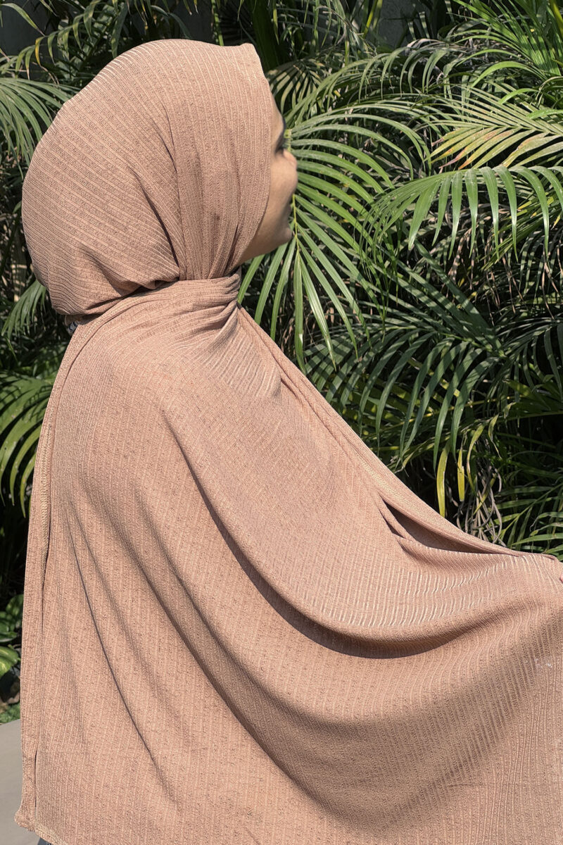 Taupe Textured Jersey Hijab