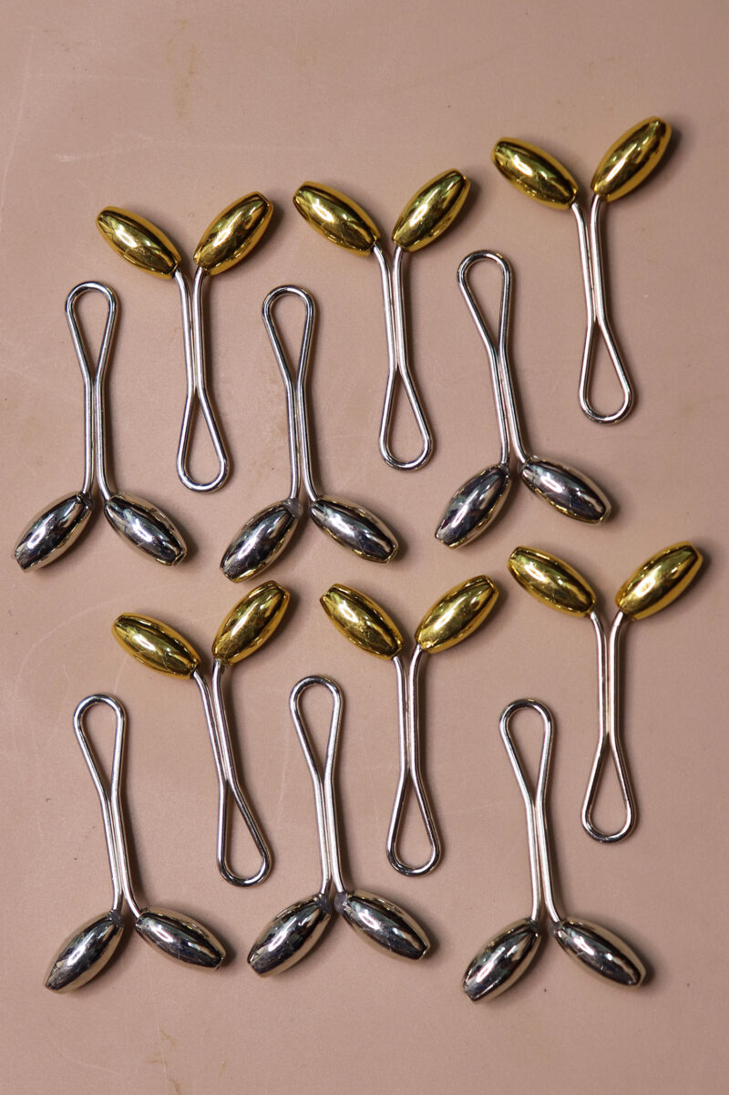 Turkish Loop Pins (set of 2 - Golden & Silver)