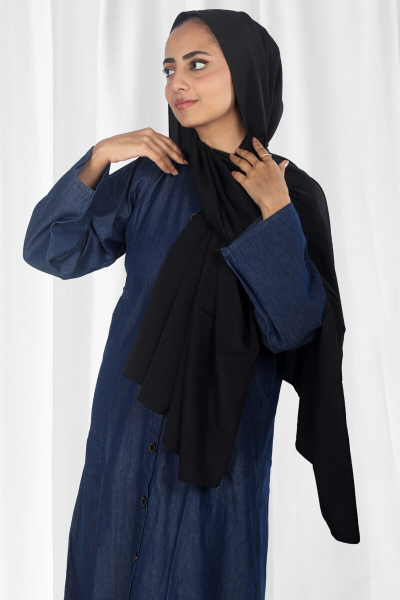 Black Premium Georgette Hijab