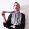 Grey Textured Jersey Hijab