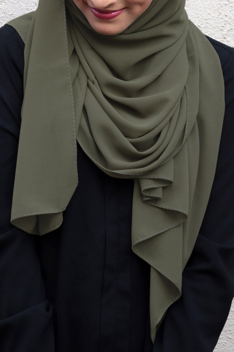 Army Green Premium Chiffon Hijab