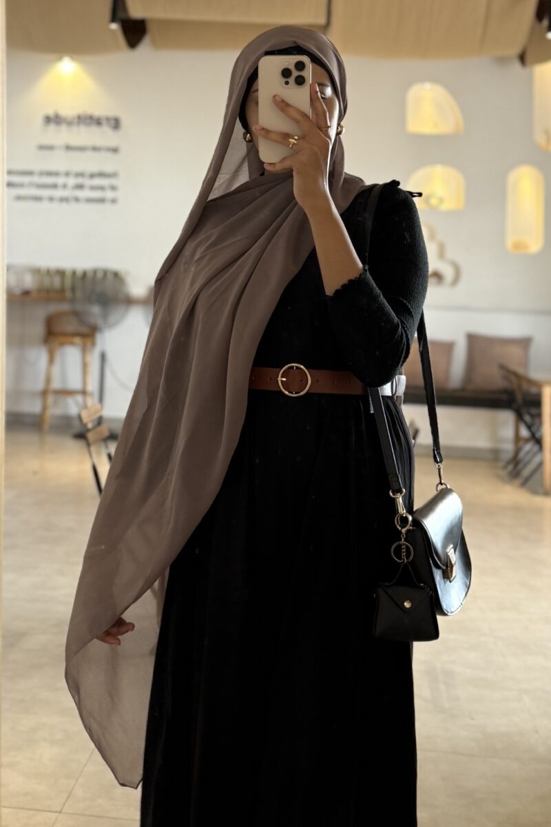 Taupe Grey Premium Chiffon Hijab