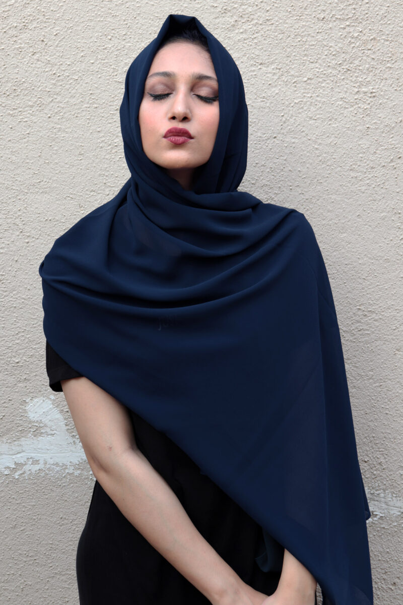 Indigo Blue Premium Chiffon Hijab