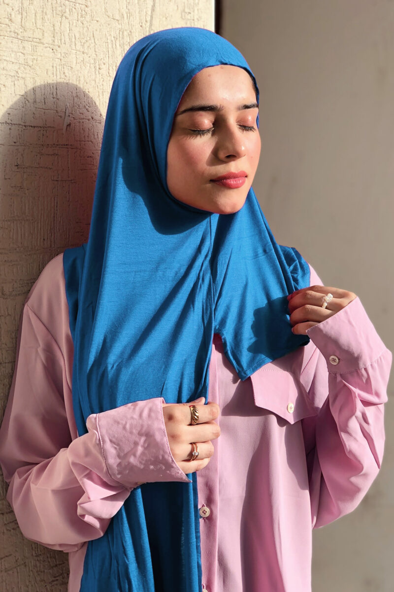 Aqua Blue Instant Jersey Hijab