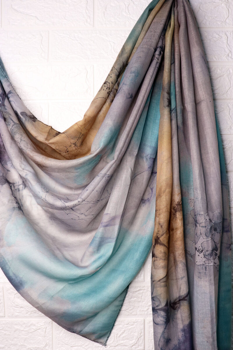 Aqua Dune Printed Modal Hijab - Image 2