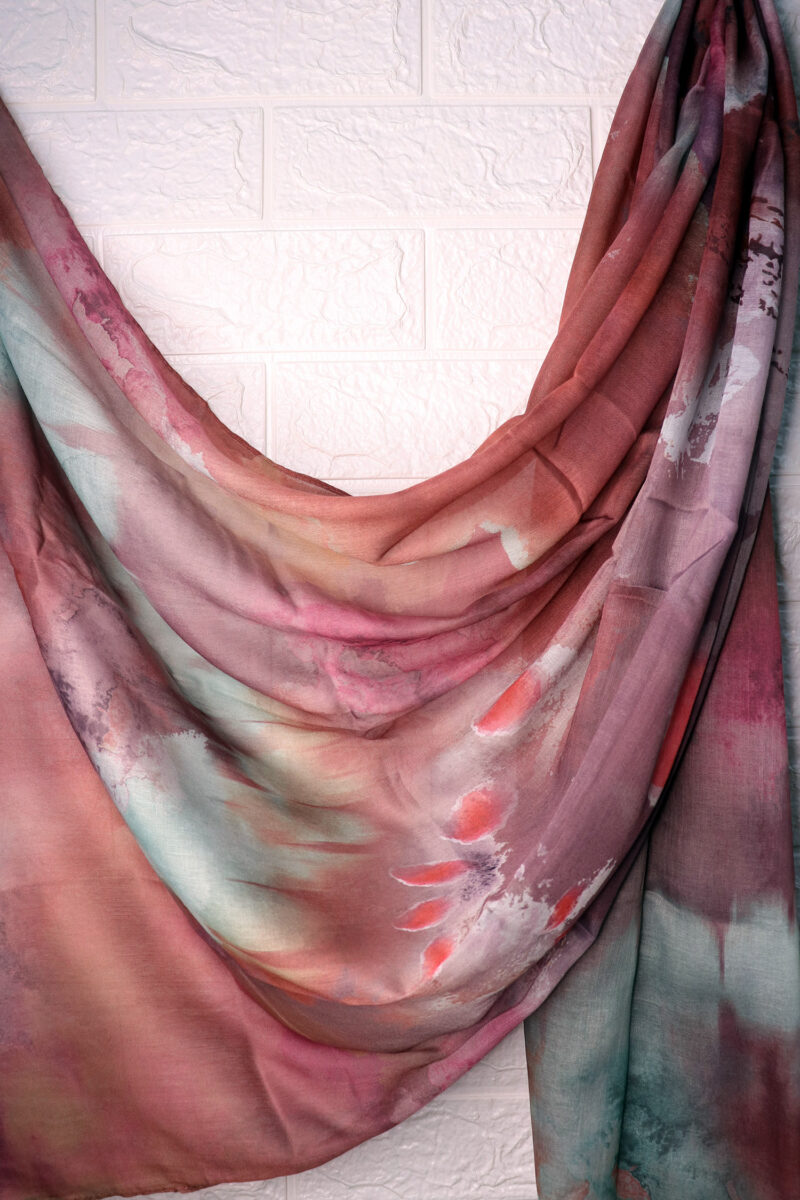 Berry Splash Printed Modal Hijab