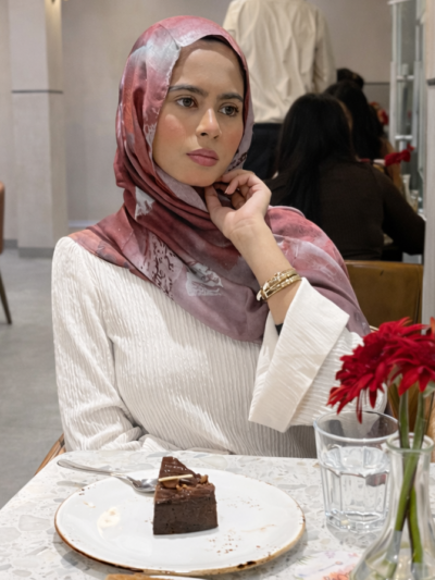 Berry Splash Printed Modal Hijab