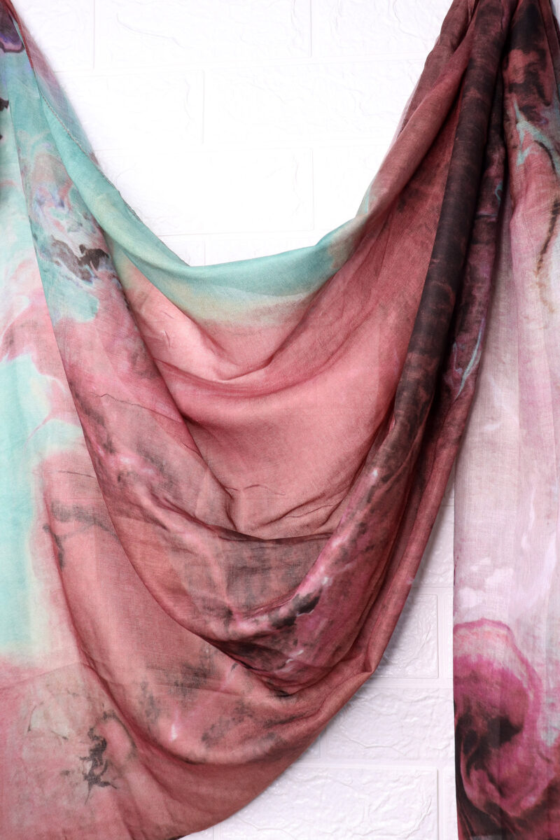 Coral Breeze Printed Modal Hijab - Image 2