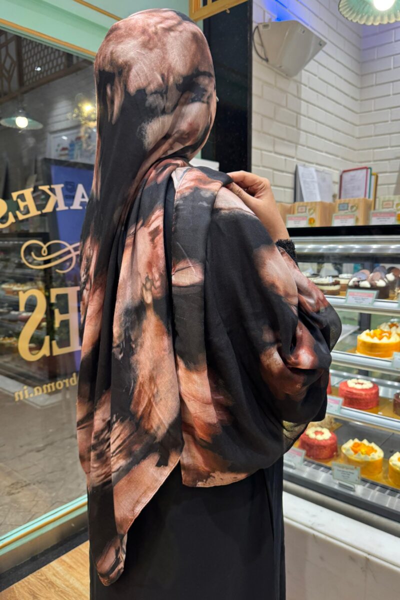 Mocha Mist Printed Modal Hijab