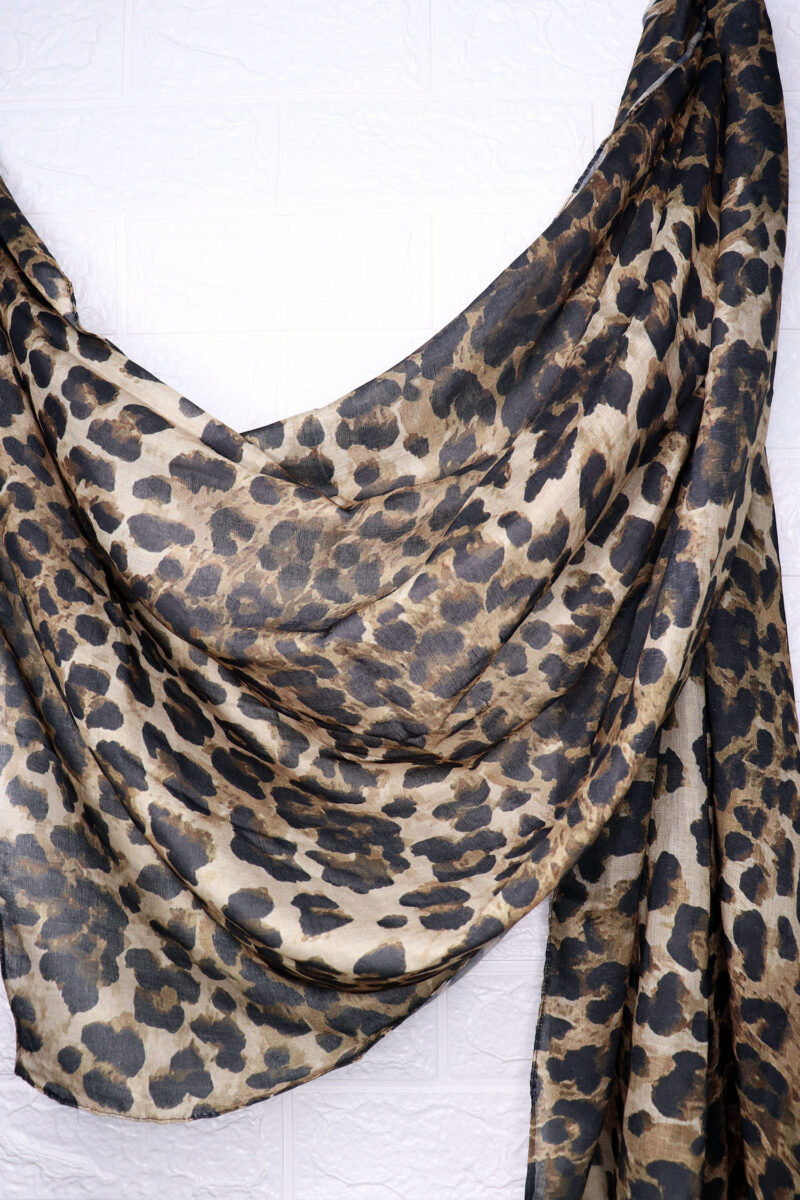 Luxe Leopard Printed Modal Hijab - Image 2