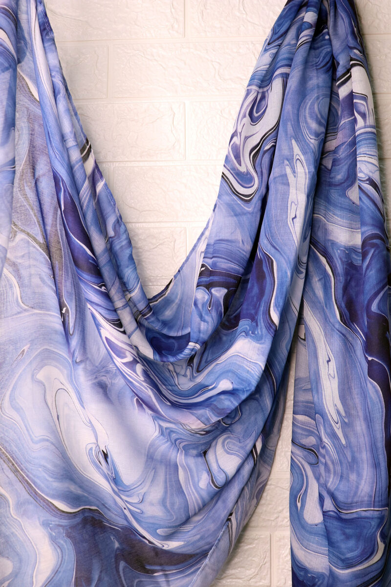 Ocean Swirl Printed Modal Hijab