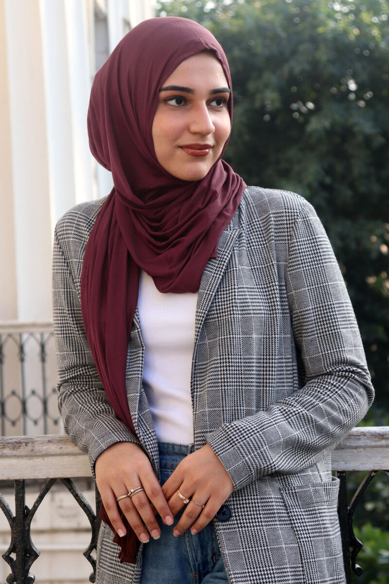 Plum Instant Jersey Hijab