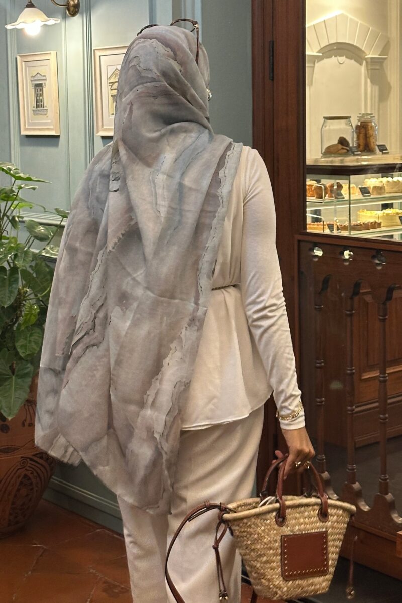 Sandstone Glow Printed Modal Hijab