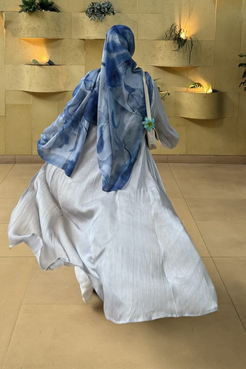Sky Ripple Printed Modal Hijab - Image 3
