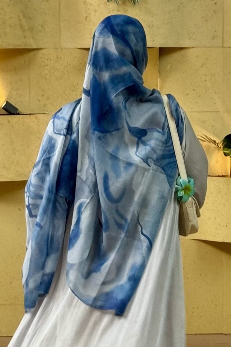 Sky Ripple Printed Modal Hijab