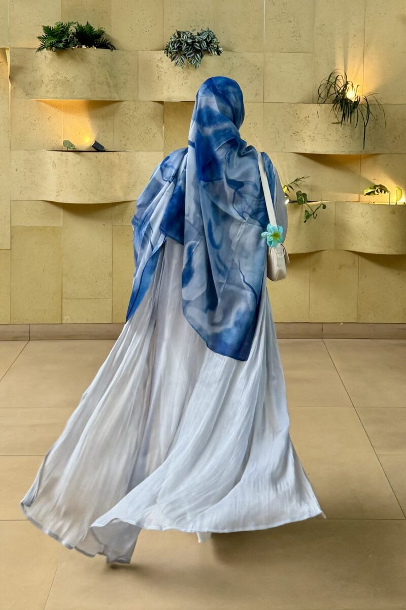 Sky Ripple Printed Modal Hijab - Image 2