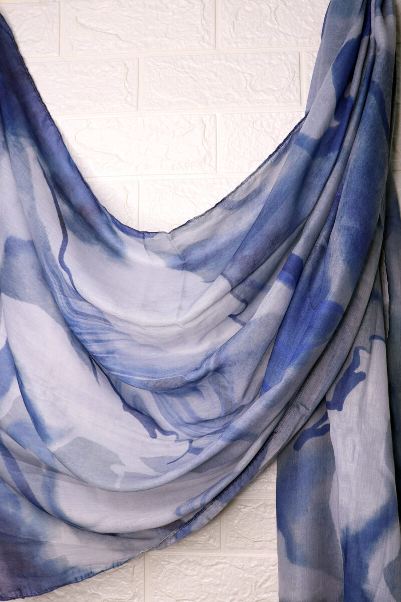 Sky Ripple Printed Modal Hijab