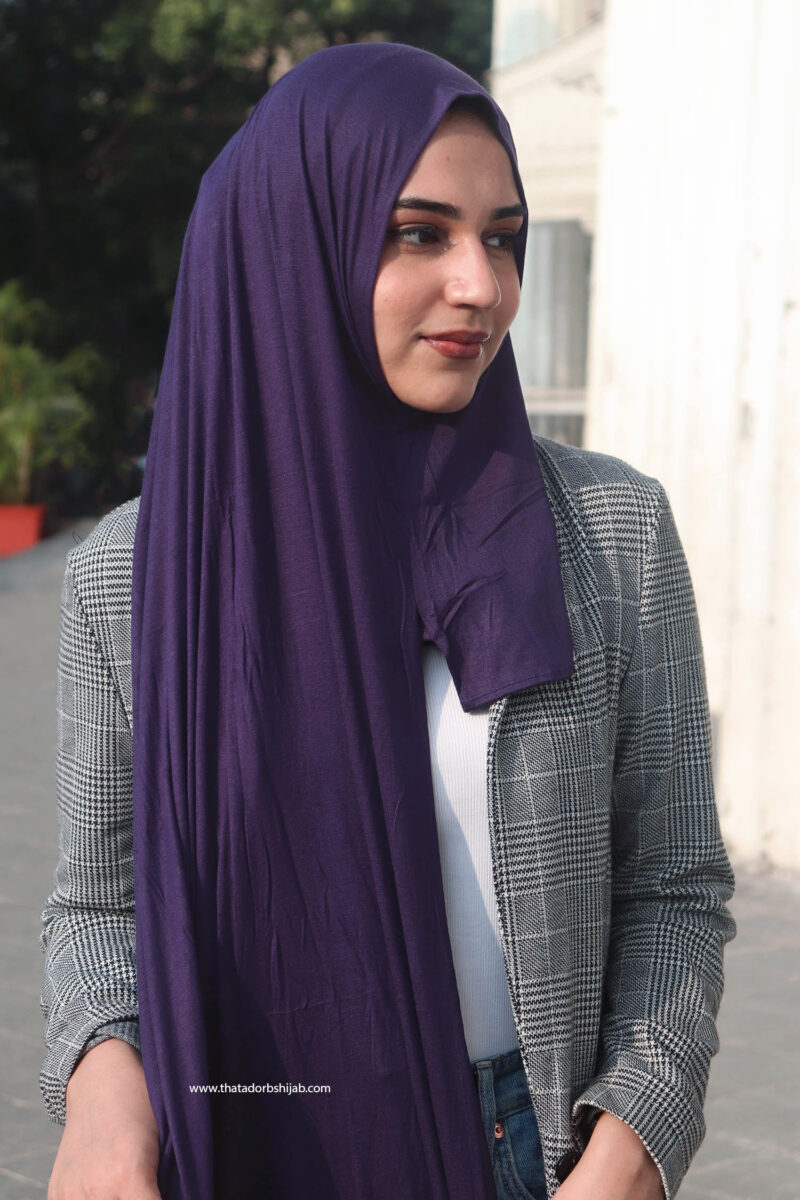 Indigo Instant Jersey Hijab - Image 2