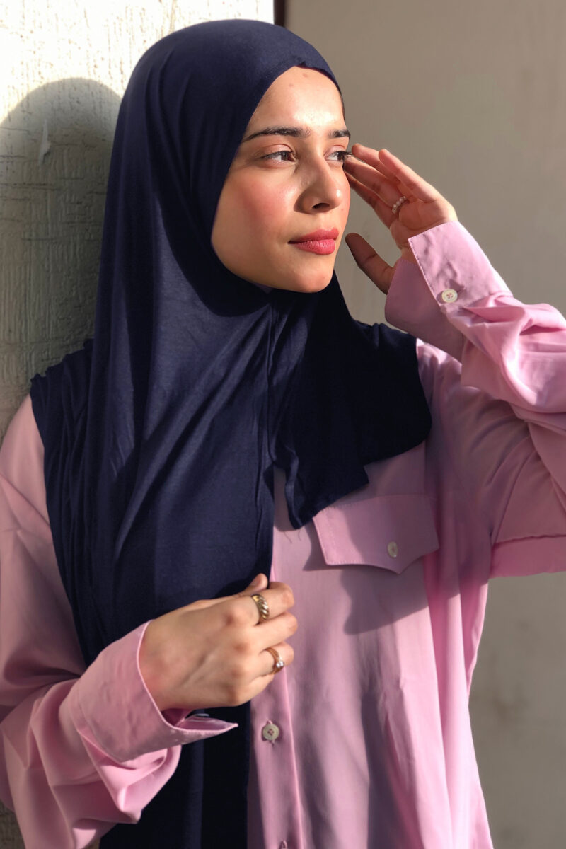 Navy Instant Jersey Hijab