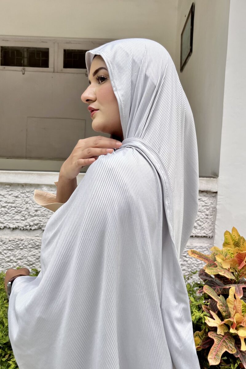 Grey Turkish Ribbed Jersey Hijab