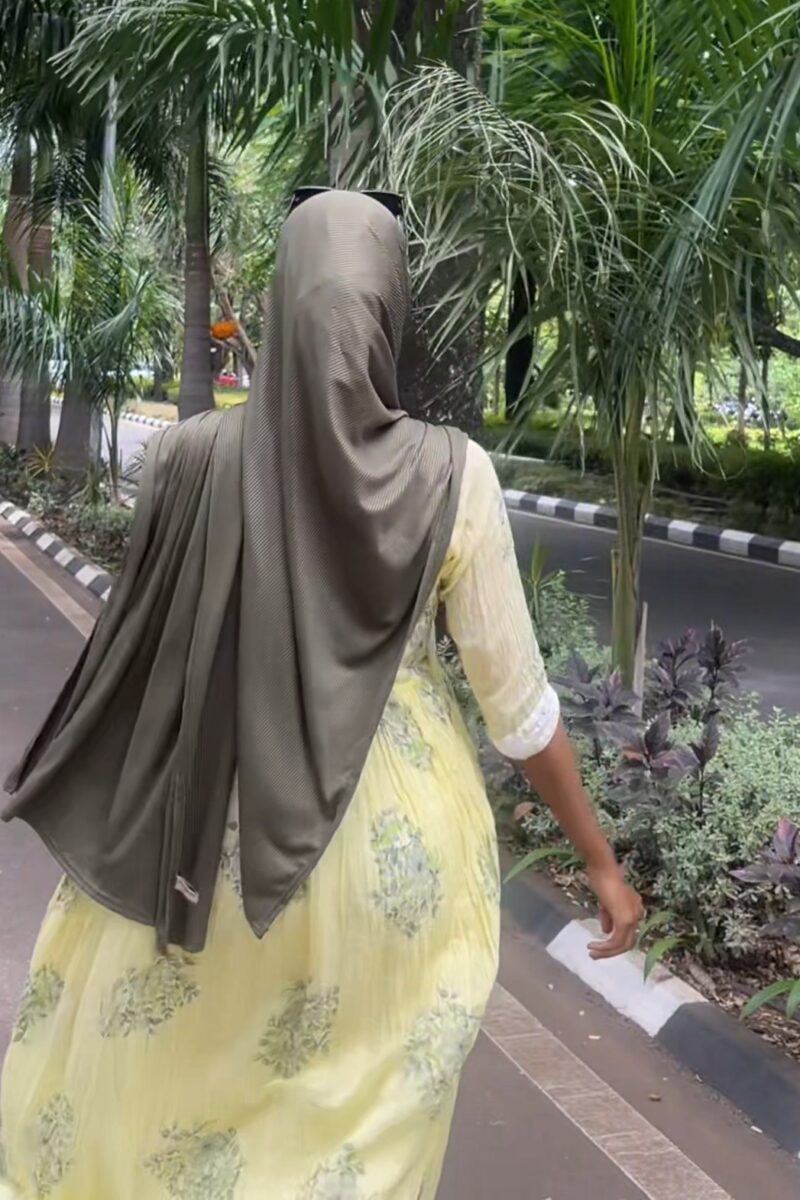 Olive Turkish Ribbed Jersey Hijab