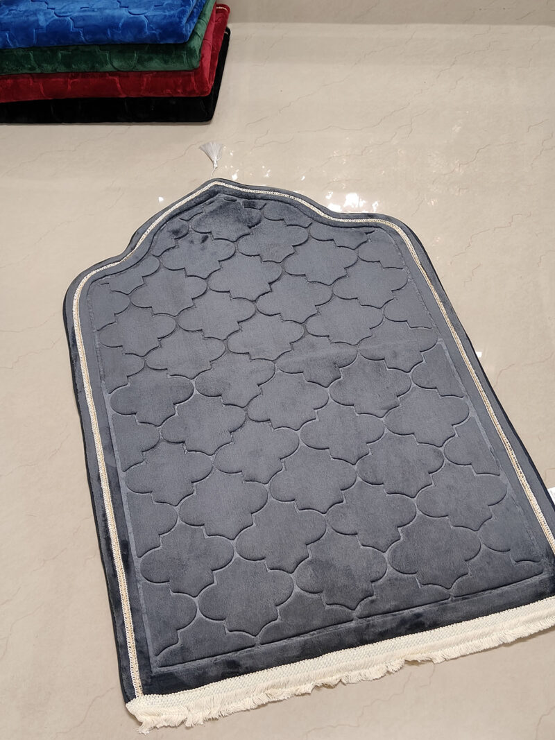Grey Velvet Prayer Mat