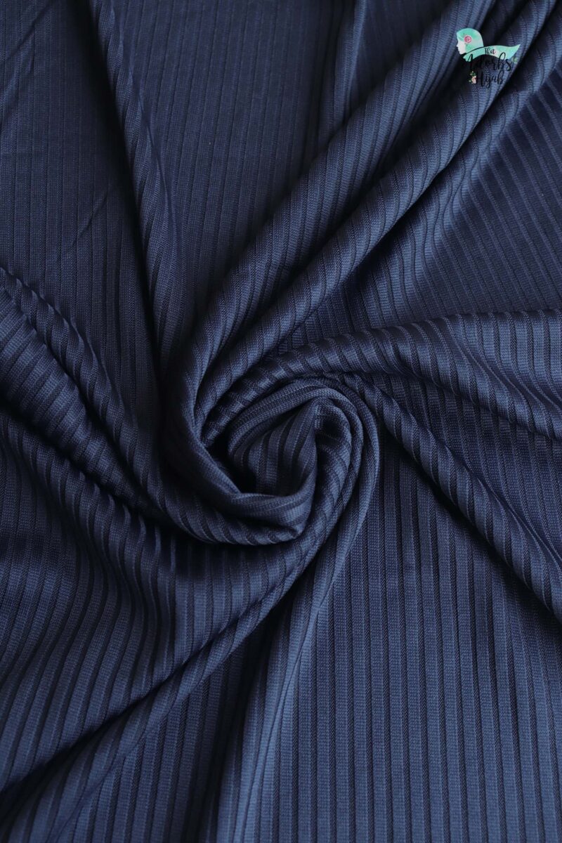 Navy Turkish Ribbed Jersey Hijab