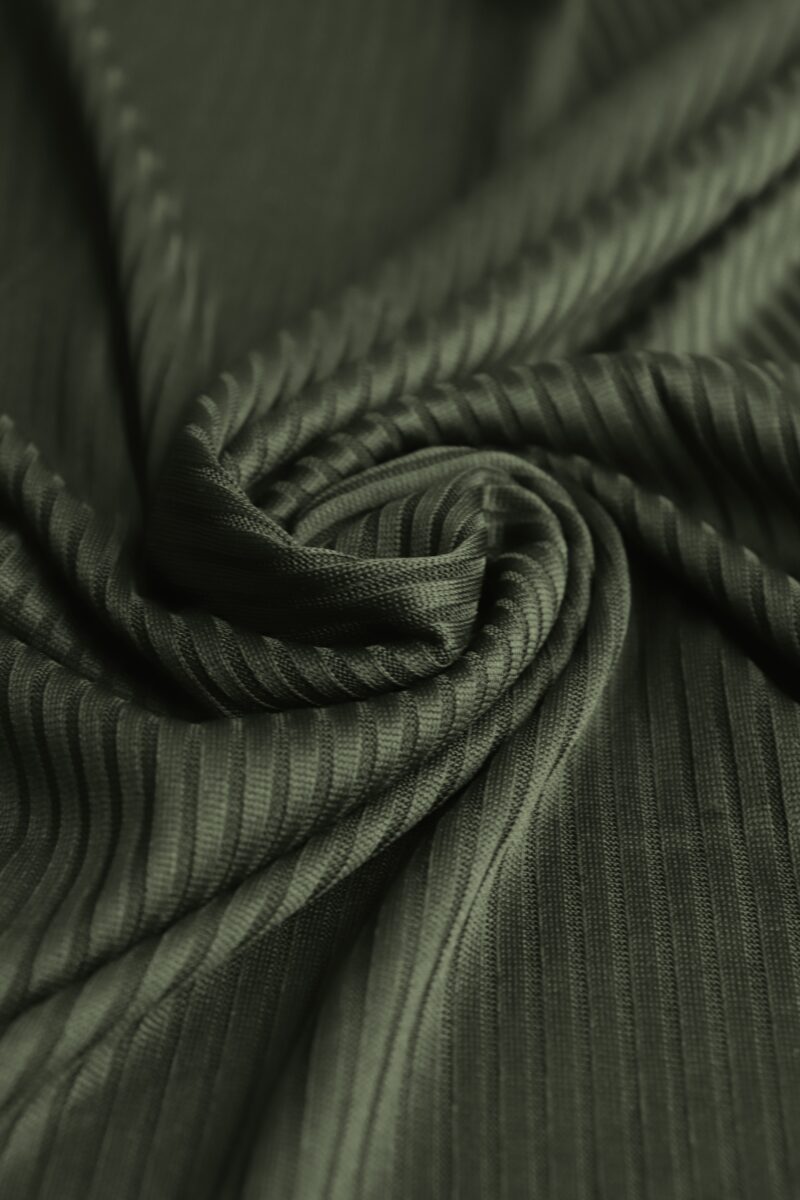 Olive Turkish Ribbed Jersey Hijab