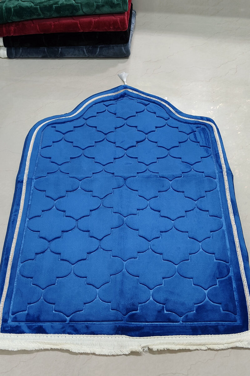 Royal Blue Velvet Prayer Mat