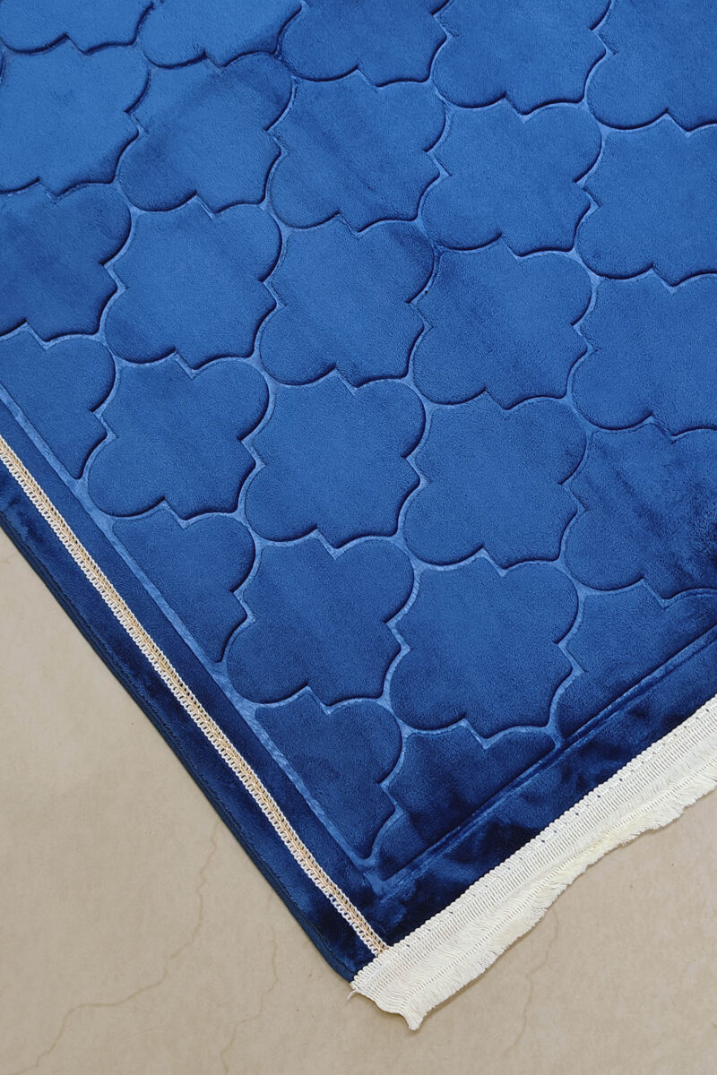 Royal Blue Velvet Prayer Mat - Image 3