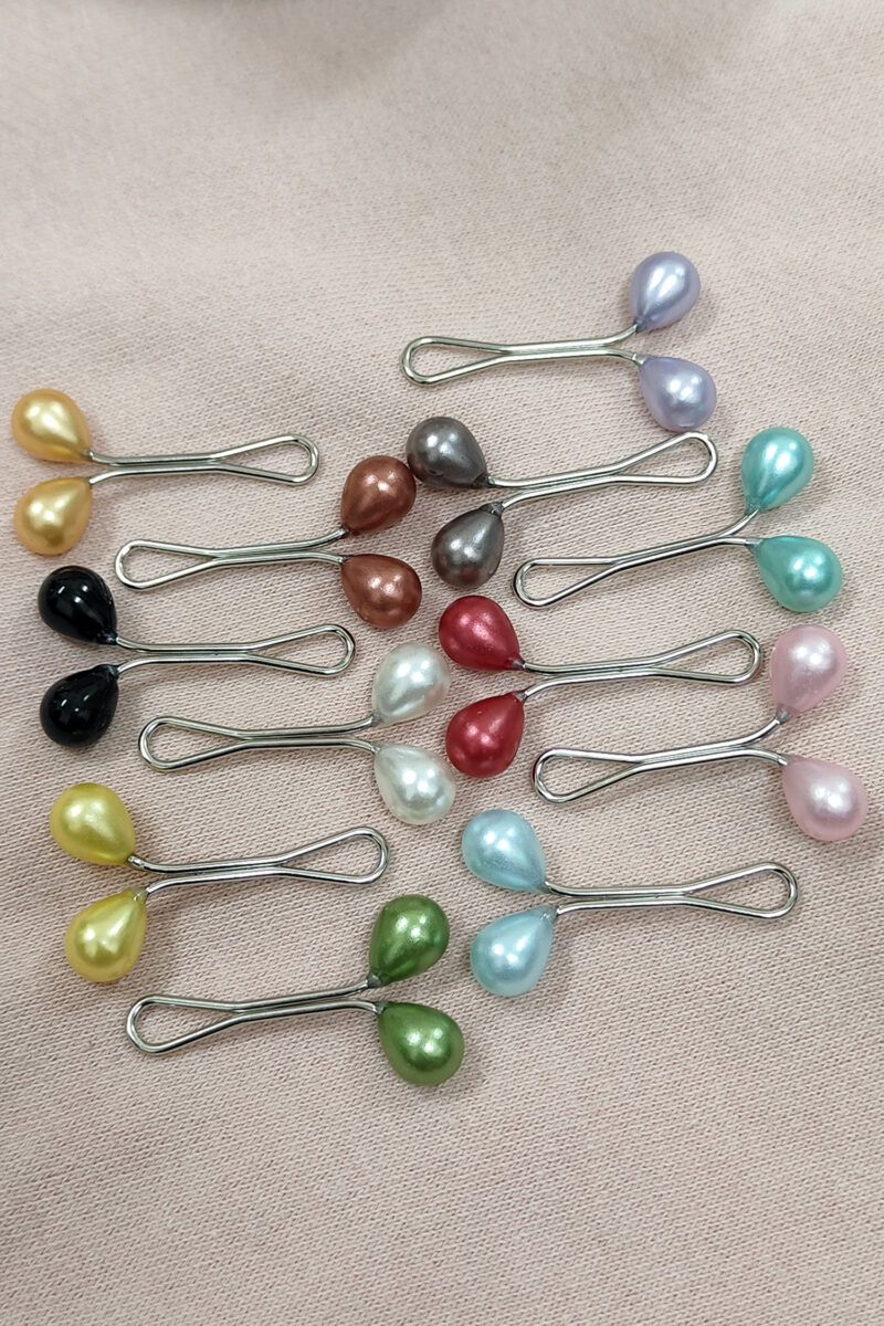 Turkish Loop Pins - set of 2 (Pearl Shaped)