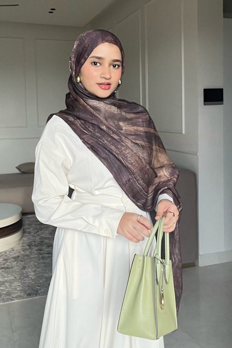 Earthstone Swirl Printed Modal Hijab