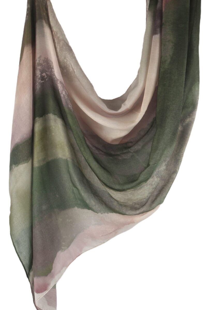 Olive Drizzle Printed Modal Hijab
