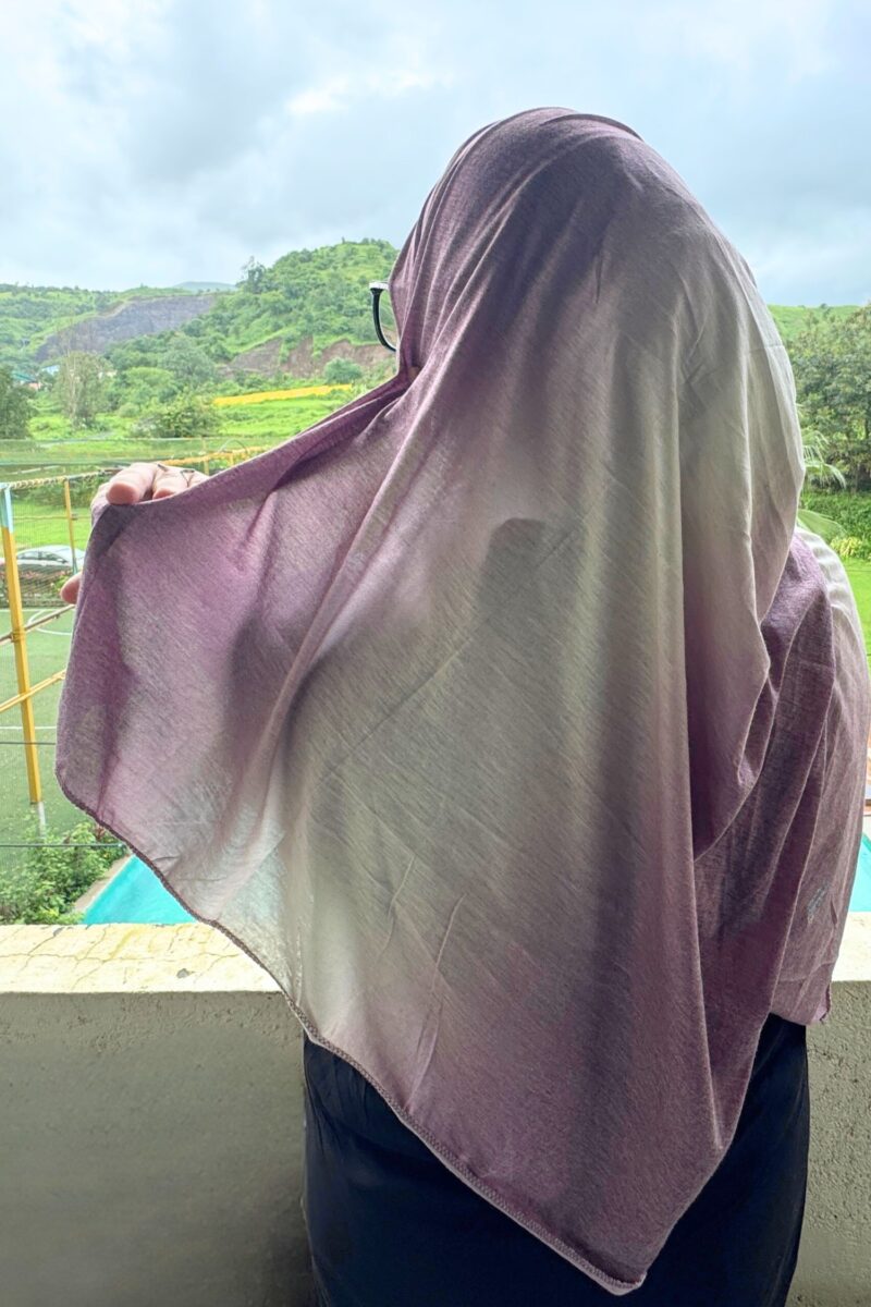 Purple Ombre Jersey Hijab - Image 2
