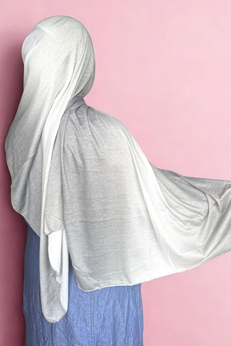 Smokey Silver Ombre Jersey Hijab