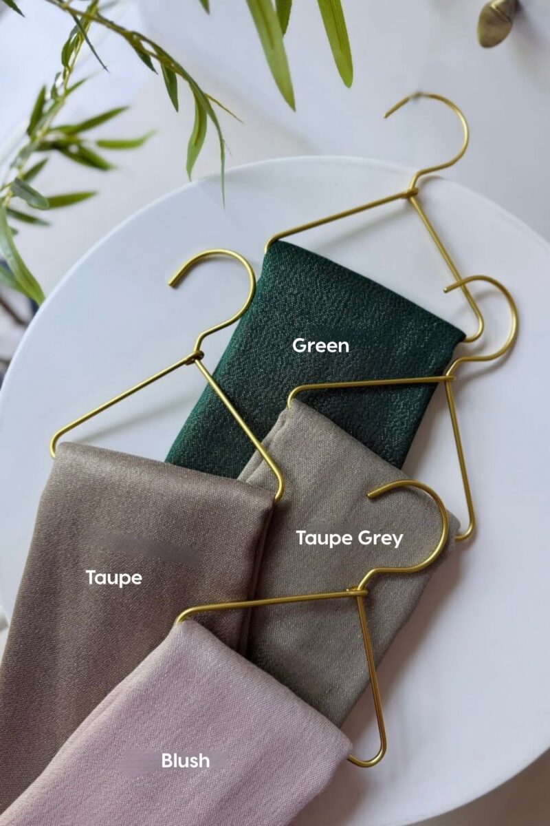 Glitter Cotton Hijabs | Green, Taupe, Taupe Grey & Blush