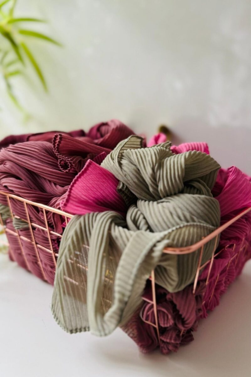 Pleated Chiffon Hijabs - Bright Tones - Image 2